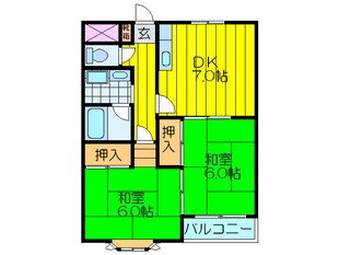 三東ハイツの物件間取画像